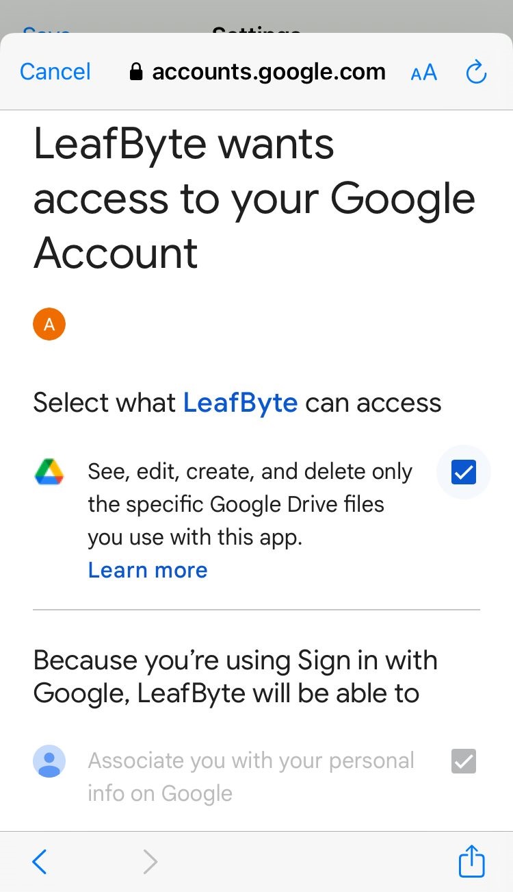 The second page of Google sign-in